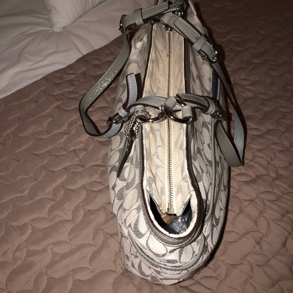 Coach sparkly tote bag